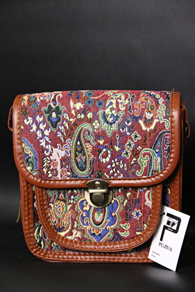 PUJİVA Etnik Tarz, Desenli, Çok Cebli, Fermuarlı, Tokalı, Askılı, Renkli, El ...