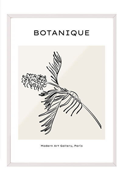 Zestia Slika u belom okviru, tanke grane palme – boemska umetnost, poster za ...