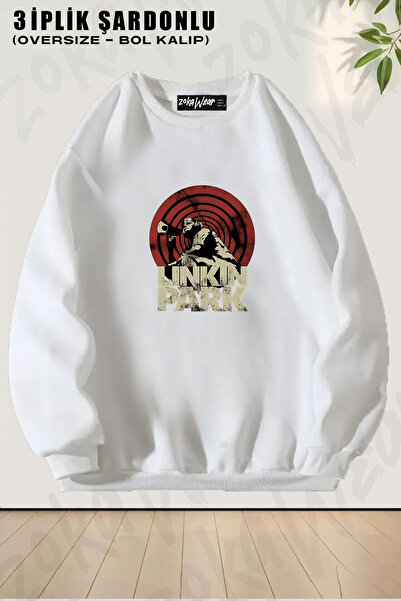 ZOKAWEAR سويت شيرت بتصميم فضفاض للجنسين من لينكين بارك، ريد دارت، روك ميتال م...