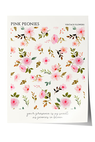 Zestia Poster fără ramă, autocolante cu tematică dragoste – Colaj retro, post...