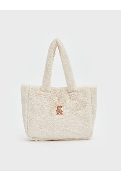 LC Waikiki Geantă de umăr pentru fetiță din pluș brodat cu urs