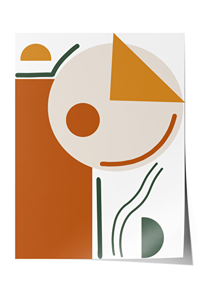 Zestia Poster fără ramă, blocuri de culori și forme, poster decorativ pentru ...