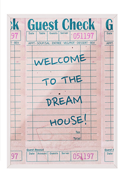 Zestia Λευκός πίνακας με πλαίσιο, Βιβλίο επισκεπτών – Θέμα με vintage γραφή, ...