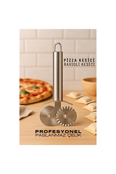 shopwave Pizza Cutter Professional Steel Dough Ravioli Cutter