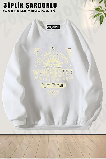 ZOKAWEAR Unisex Loose Fit Supernatural a Very Winchester Printed Design Overs...