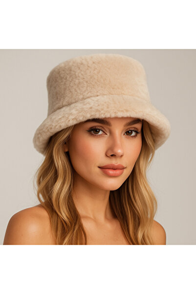 Netodak قبعة نسائية من القماش الصناعي ذات ملمس ناعم للشتاء وعصرية الطراز، قبع...