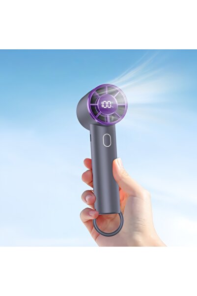 Generic Handheld Portable Fan, 1000mAh USB Rechargeable Mini Fan, 5 Speeds, Suitable for Travel and Home