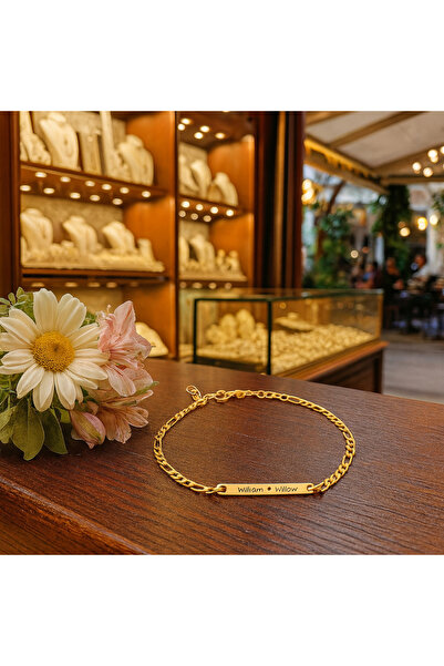 Soleildor 925 ayar Orijinal Gümüş Figaro İsimli Gümüş Bileklik