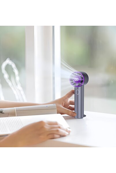 Generic Handheld Portable Fan, 1000mAh USB Rechargeable Mini Fan, 5 Speeds, Suitable for Travel and Home