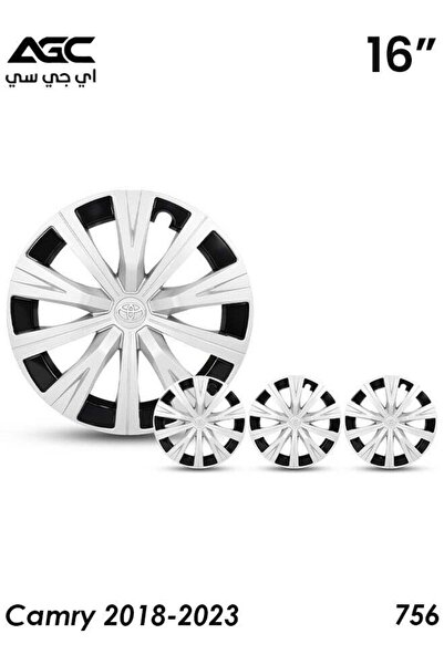 AGC أغطية عجلات مقاس ١٦ بوصة لسيارة تويوتا كامري (٢٠١٨-٢٠٢٣) - طراز ٧٥٦ (مجمو...
