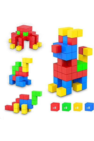 Other ROMDS Magnetic Building Blocks, 32-Piece, 1-inch, STEAM Preschool Toy