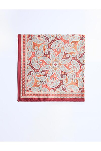 Jimmy Key Turuncu Etnik Desenli Modern Eşarp