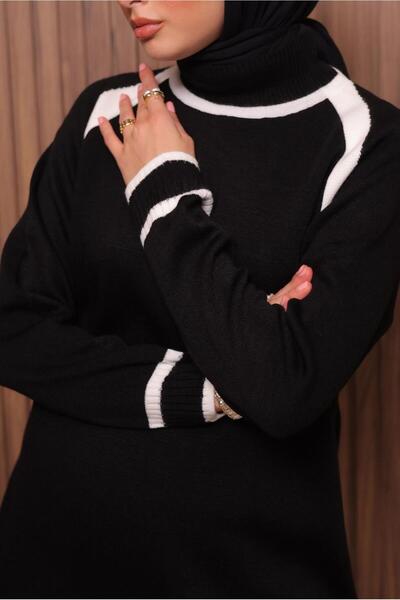 TRENDTESETTÜR Women's Black Pants and Knitwear Set t 9607