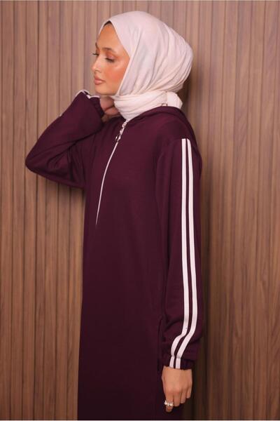 TRENDTESETTÜR Women's Burgundy Hooded Pants Suit t 0835