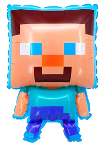 mutluanılarpartievi Minecraft Folyo Balon 70cmx45cm Doğum Günü Parti Helyumla...