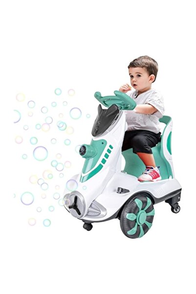 Maison Elise Mașinuță electrică pentru copii 2-6 ani — Roți spate rotative la 360°, bule de săpun, centură de siguranță și