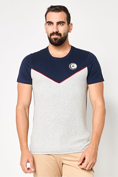 Cerruti 1881 Men Crew Neck Short Sleeve Brand Logo T-Shirt, Multicolor