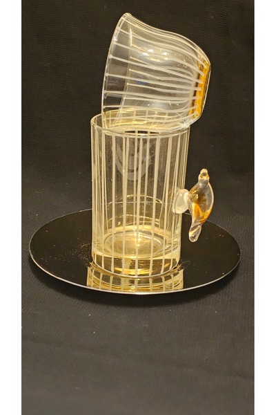 Turkish Store İstanbul Curved Honey 18-Piece Tea Set