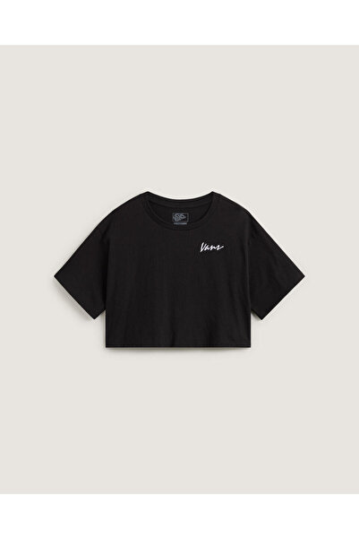 Vans Classic Script Women's Black T-Shirt - Vn000Qdf