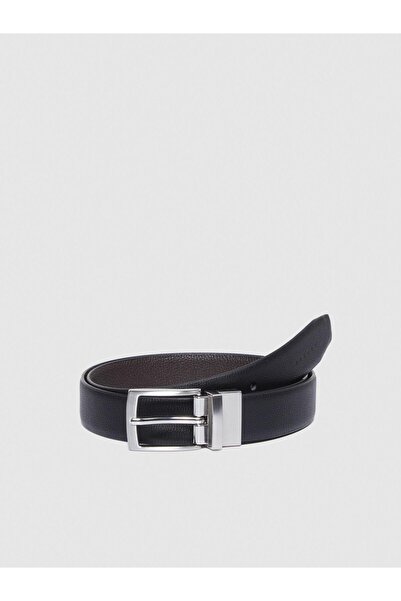 Sisley Faux Leather Belt Men's Black Mix Belt - 323A6Gywsl006