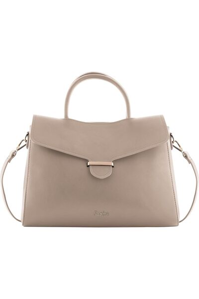 FOSKA حقيبة كروس بودي للنساء - جلد صناعي عالي الجودة، حزام قابل للتعديل، بيج