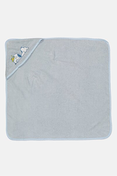PEANUTS Embroidered Snoopy Hooded Towel, Light Blue