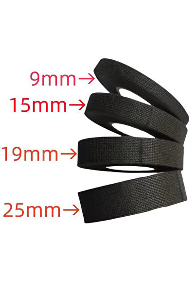 Choice13 9mm 15m black 15 Meter Heat-resistant Flame Retardant Tape Coroplast Adhesive Cloth Tape For Car Cab