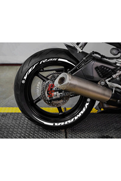 Performance Stickers Yamaha YZF R25 + Şerit Motosiklet Lastik Sticker Set 15-...