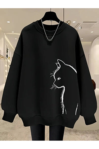 LORVANIY سترة نسائية بأكمام طويلة وطبعة حيوانات كبيرة الحجم