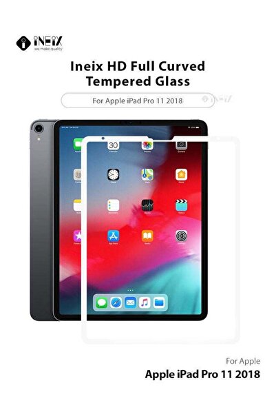 ineix واقي شاشة كامل من الحافة إلى الحافة لجهاز Apple iPad Pro 11 2018