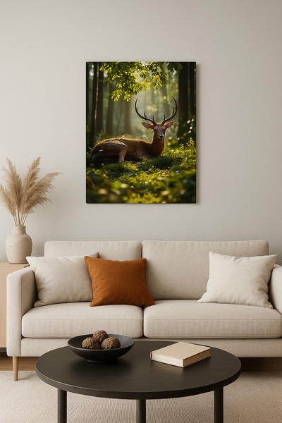 BLT DİZAYN Εξαιρετική ζωγραφική σε γυαλί με άλκες στο φως του δάσους – Η αρισ...