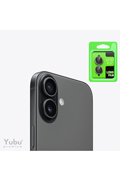 Apple iPhone 17 Compatible Grey Metal Frame Glass Camera Lens Protector