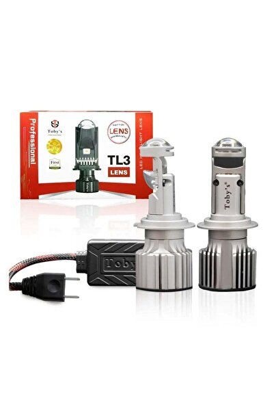 TOBYS Toby's TL3 H7 LED Headlight Bulbs with Mini Projector Lens, Hi/Lo/Enhanced Hi, 6500K