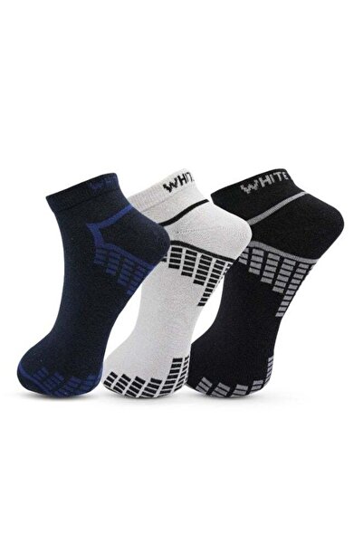 White Leaf Men's Breathable Cotton Ankle Socks - 3 Pairs