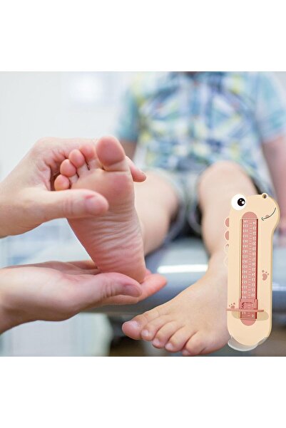 Flippy Baby Foot Measuring Device, 9-24 cm, Dinosaur Model, Pink
