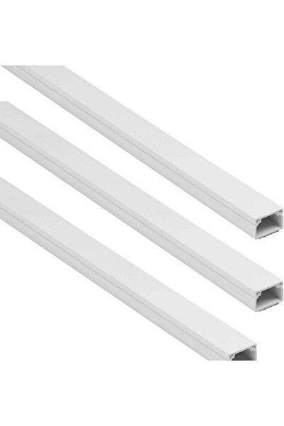Royal Apex Self Adhesive PVC Trunking White Wall Cord Cover Concealer 3Pcs 16X16X900Mm