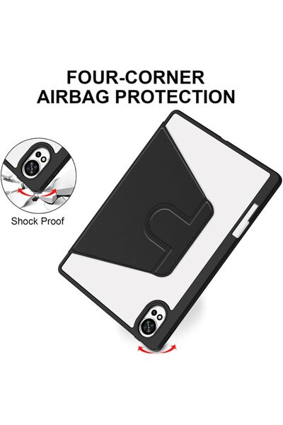 007 Moninesta Clear Hard Case for Huawei MatePad 12X 12-inch (2024) with Pen Holder (Black)