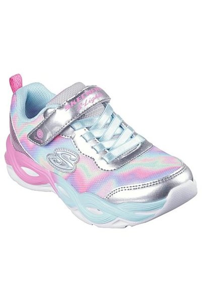 SKECHERS 303716L SMLT Twisty Glow-Sorbet Swirl Kız Çocuk Spor Ayakkabı Gri
