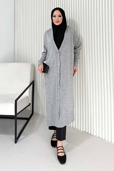 Melike Tatar Μακρύ πλεκτό ζακέτα 70-2431