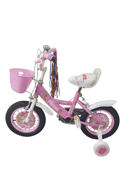 United دراجةاطفال بناتي مقاس 12 سلة للأطفال مناسب عمر 3-4 سنوات لون وردي1