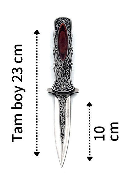 Nokta Outdoor KAMP OUTDOOR MTECH ÖN ARKA İŞLEMELİ ÇAKI 23 CM KİLİTLİ KEMER KLİPSLİ 22O GR AĞIR HEYBETLİ