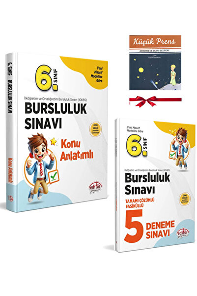 Editör Yayınevi 2026 Editör 6.Sınıf Bursluluk Sınavı Yeni Maarif Modeline Gör...