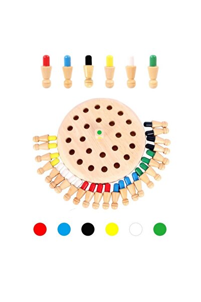 Flippy Memory Game - Wooden, 17 cm Board, Interactive, Ages 4+, 6 Colors