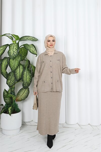 NİSUM MODA ΣΕΤ ΠΛΕΚΤΟ ΜΕ ΠΕΤΑΛΟΥΔΑ ΚΑΙ ΦΟΥΣΤΑ