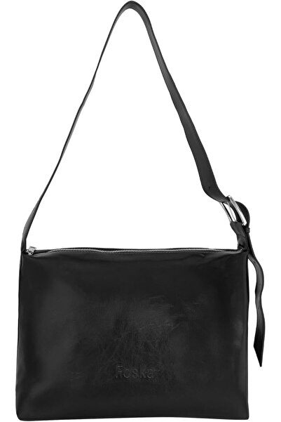 FOSKA حقيبة كتف من جلد البولي يوريثان للنساء - حقيبة يد واسعة بحزام قابل للتع...