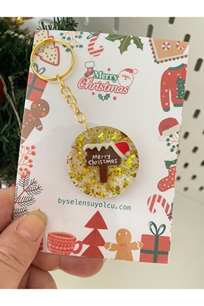 By Selen Suyolcu سلسلة مفاتيح إيبوكسي تحت عنوان عيد الميلاد