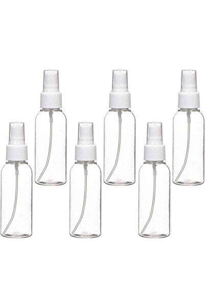 Moment 6Pack Plastic Spray Bottles 50ml (2oz) - Transparent White