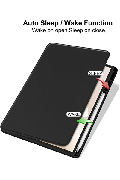 007 Moninesta Clear Hard Case for Huawei MatePad 12X 12-inch (2024) with Pen Holder (Black)