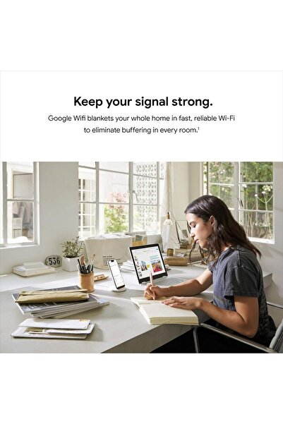 Google Nest WIFI GA02434-US Whole Home Wi-Fi System 3-Pack - White | GA02434-US