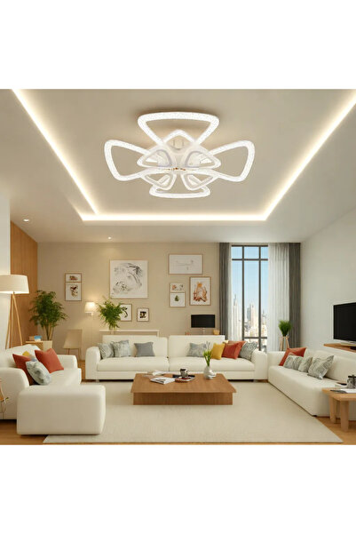 RFAN Candelabru LED, Model R9118/4+4, Cu Telecomandă, 3 Tipuri de Lumină, 95W...